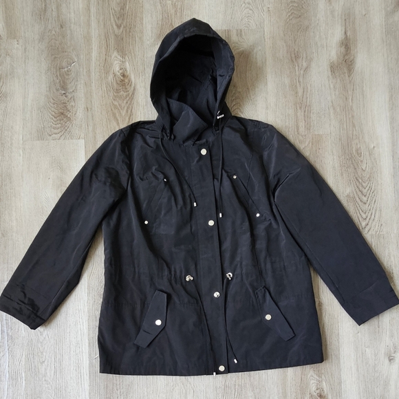 Charter Club Black Water-Resistant Hooded Jacket – XL - Picture 1 of 10